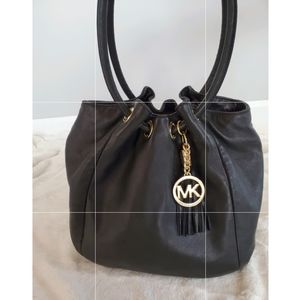 Michael Kors black tote, gold hardware